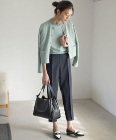 組曲 【ストレッチ・イージーケア】オシャクロス テーパードパンツ