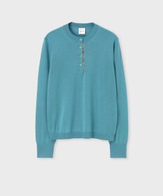 Paul Smith ドレープウール ストライプ ヘンリーネック ニット