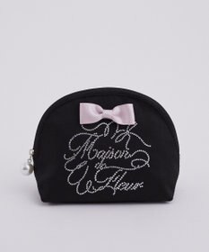 Maison de FLEUR シャイニーリボンラウンドポーチ