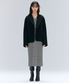 BEIGE， 【andGIRL 秋号掲載】LEMOORE / ウールリバースタンドカラーショートコート