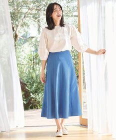 ANY リネンライクオックス フレアスカート