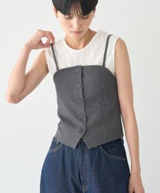 AMERICAN HOLIC 【2WAY】イージーケアフロントボタンビスチェ