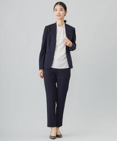 J.PRESS LADIES T/Rアルガンシルク ノーカラー ジャケット