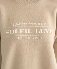 earth music&ecology 【洗濯機洗い可】スウェットライクロゴニットプルオーバー