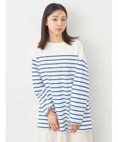 earth music&ecology Ｌｅｅ×ｅ．ｍ．ａ．ｅ　ＢＯＲＤＥＲ　Ｌ／Ｓ　ＴＥＥ