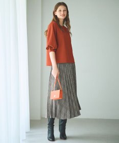 ANY 【新色追加/ウエストゴム】ウーリッシュプリーツスカート