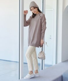 Tiaclasse 【安田美沙子さん着用・選べる2type・新色追加】ボタンニットチュニック