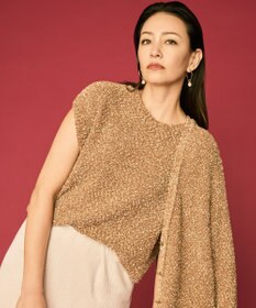 自由区 L 【カタログ掲載】ラメファンシーツイードニット ベスト