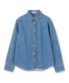 BEIGE， 【洗える・BAILA 11月号掲載】MARKEL / ボウタイ付きシャツカラーデニムシャツ