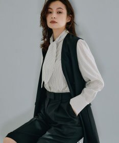 ICB 【洗える】 ウールマットウース ノーカラージレ