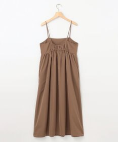 組曲 S 【洗える】タフタギャザーキャミソールワンピース
