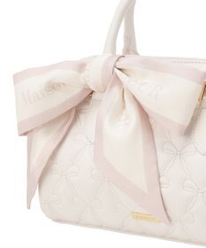 Maison de FLEUR スカーフ付きリボンキルティング2Wayボストン