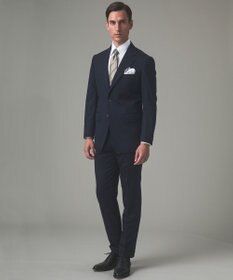 GOTAIRIKU シワになりにくい【御幸毛織/みゆきけおり】DRY SPINNER(ドライスピナー)スーツ（ネイビーストライプ）