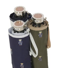 MOONBAT 【 遮光率100％/遮熱/UV/軽量】POLO RALPH LAUREN（ポロ ラルフローレン）晴雨兼用日傘   PORO BEAR ポロベア 裏カラー 折りたたみ傘