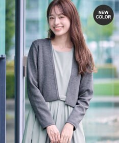 Tiaclasse L 【新色追加・洗える】ストレートショートニットボレロ