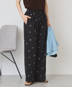 AMERICAN HOLIC 花柄刺繍イージーパンツ