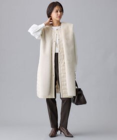 自由区 【洗える】ライトダウン ジレ