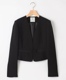 組曲 NOIR 【洗える】ウォッシャブルストレッチバックサテン ジャケット＋ワンピース