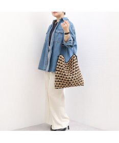 UNBILLION カシュカシュ cachecache / 配色編みワンハンドルトート カゴバッグ