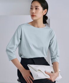 大きいサイズ＊ICB 接触冷感UVケア バッグサテントップス＊２３区自由区組曲 大きいサイズ＊ICB 接触冷感UVケア バッグサテントップス＊23