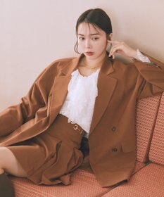 earth music&ecology ＳＥＴ２点ラッフルレースブラウス＋キャミソール