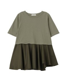 Green Parks 異素材ドッキングペプラムプルオーバー