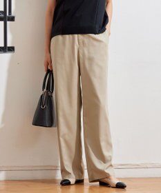 自由区 S 【カタログ掲載・洗える】フルダルスパンマイクロピーチワイドストレート パンツ