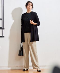 自由区 S 【カタログ掲載・洗える】フルダルスパンマイクロピーチワイドストレート パンツ