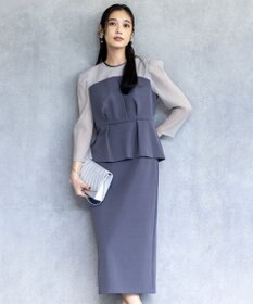 ANY SIS 【LilyCalin】ペプラムビスチェ ドレス