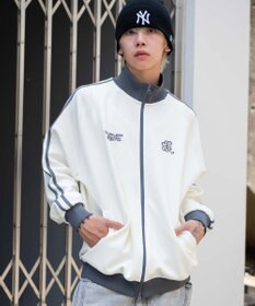 WEGO 【ユニセックスITEM/MLサイズ展開】ラグランライントラックジャケット