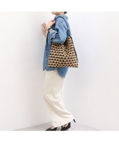 UNBILLION カシュカシュ cachecache / 配色編みワンハンドルトート カゴバッグ