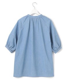 23区 【洗える】ライトダンガリー サマー スキッパーブラウス