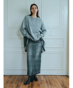 YECCA VECCA クリアコーティングデニムロングスカート