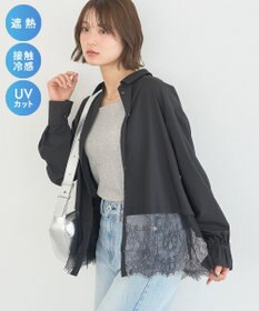 earth music&ecology 適ON レースヘムシャツ