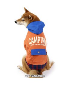 PET PARADISE 四角ポケット付きパーカー《オレンジ》【中型犬】【大型犬】