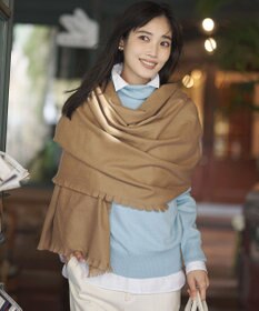 23区 【滝沢眞規子さん着用/Oggi掲載/洗える】ピュアカシミヤ タートルネック ニット スカイブルー系