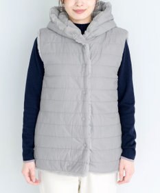 Tiaclasse 【2WAY】着回し自由のリバーシブルキルトフェイクファーベスト