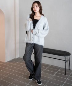 WEGO 【25年秋冬新作/WEB限定】別注USPOLOシャギーニットカーデ