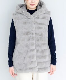 Tiaclasse 【2WAY】着回し自由のリバーシブルキルトフェイクファーベスト