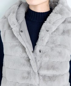 Tiaclasse 【2WAY】着回し自由のリバーシブルキルトフェイクファーベスト