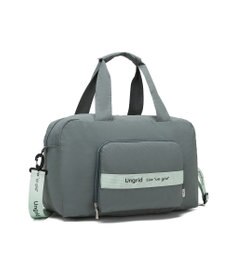 style code 【Ungrid/アングリッド】撥水軽量ソフトナイロン ロゴテープ折り畳みラージ　トラベルボストンバッグ(33L）