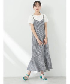 earth music&ecology チェックマーメイドキャミワンピース