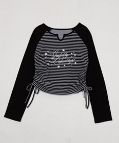 WEGO サイドドロストキーネックロンT