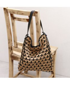 UNBILLION カシュカシュ cachecache / 配色編みワンハンドルトート カゴバッグ