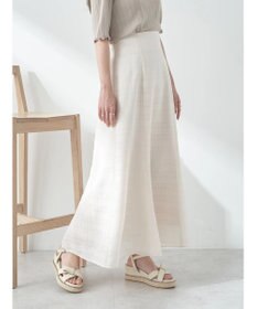 earth music&ecology シアーチェックフレアスカート