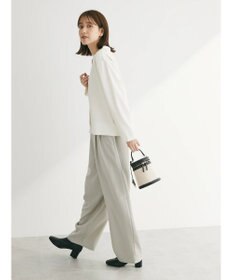 Green Parks カットジョーゼットドットボタンカーディガン