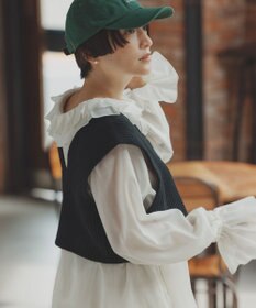 #Newans 【前後着用可能】【高山都さんコラボ】ビッグカラー２WAYブラウス