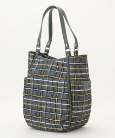 Y'SACCS ドローイングチェックトートバッグ