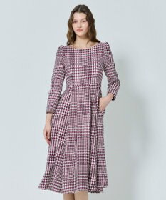 TOCCA FROSTED CHECK TWEED ドレス アイボリー系