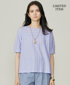 自由区 S 【WEB限定・洗える】ストライプハイゲージジャージー カットソー